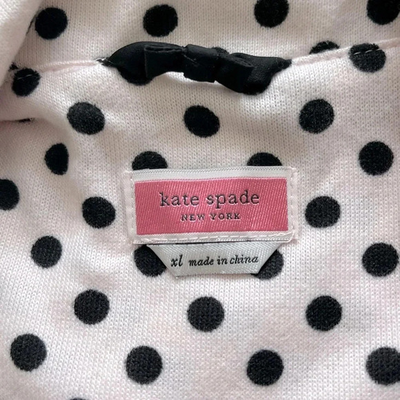 Kate Spade New York Dot Print Notch Collar Neck Long Sleeve Pajama Set - Picture 5 of 7
